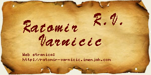Ratomir Varničić vizit kartica